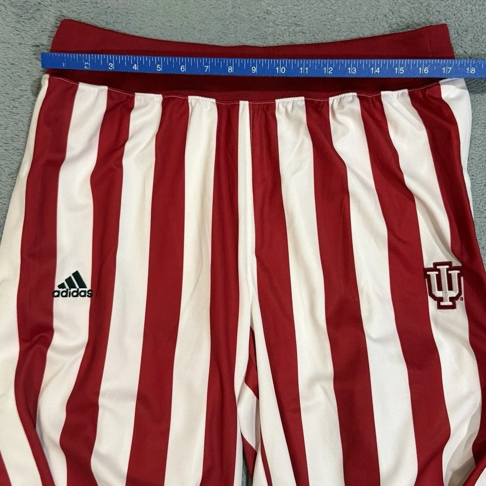 2013 Adidas Indiana University IU Mens L Candy Striped Tearaway Basketball Pants